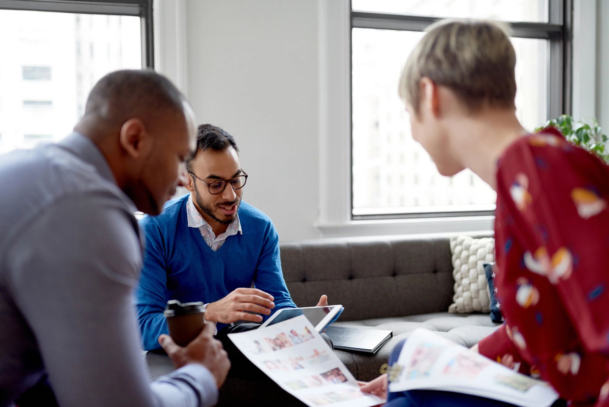 Consultants reviewing property options with clients