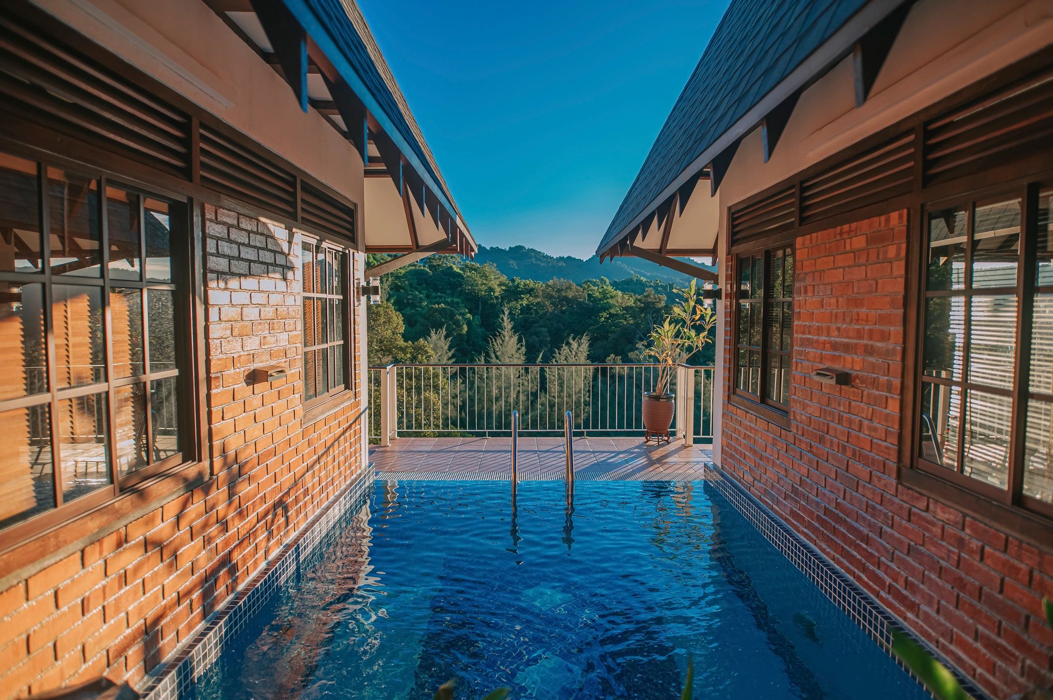 Residential clubhouse and pool amenities